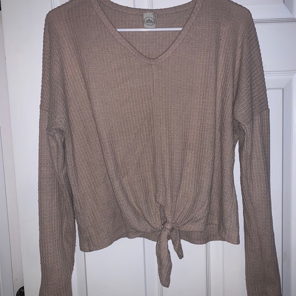 Tie up sweater